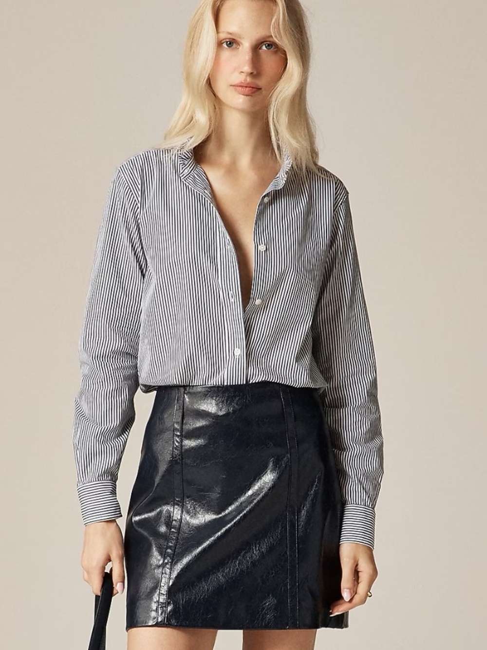 J Crew Jules ruffle-collar shirt in striped cotton poplin 4